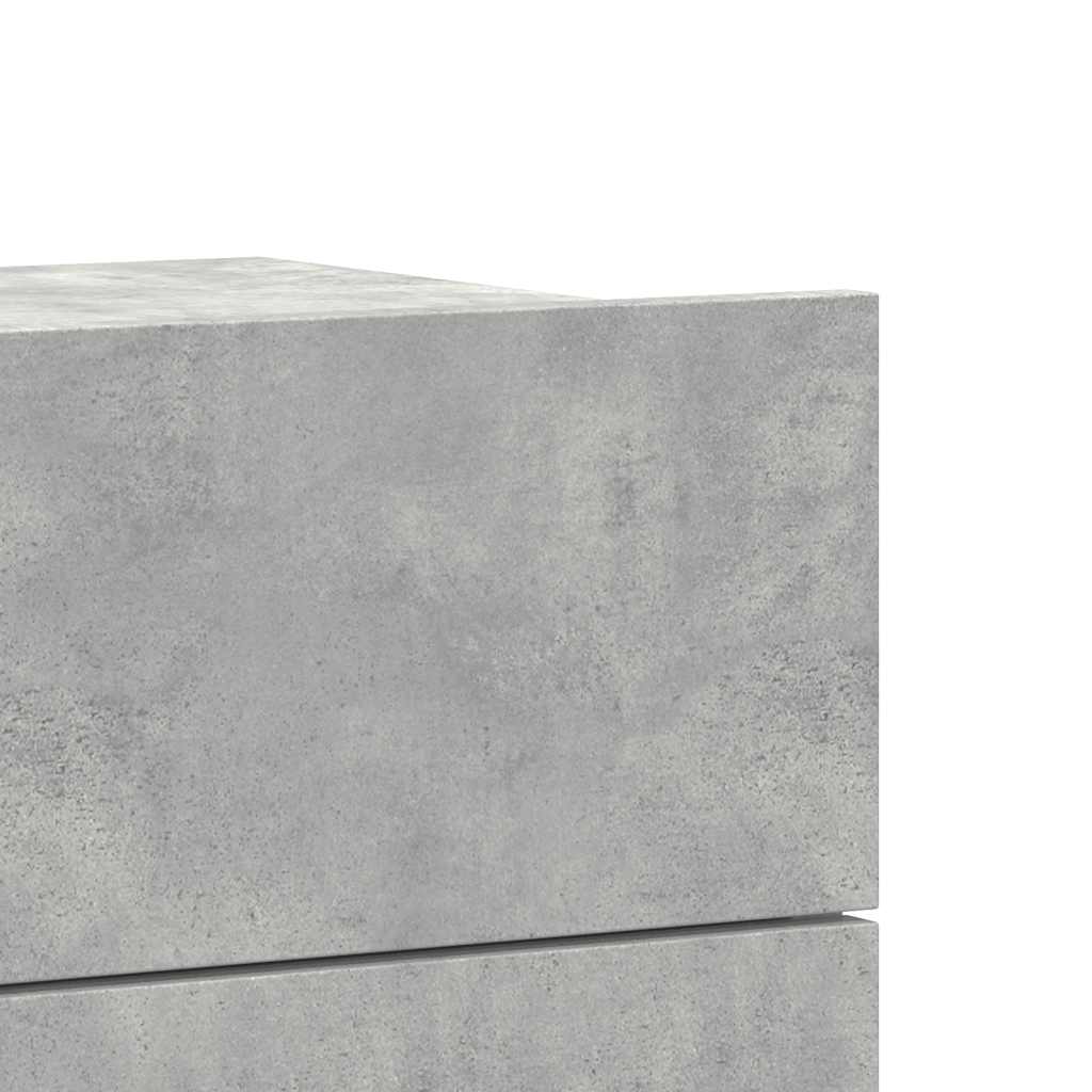 Nachttische 2 Stk. Betongrau 40x30x30 cm Holzwerkstoff